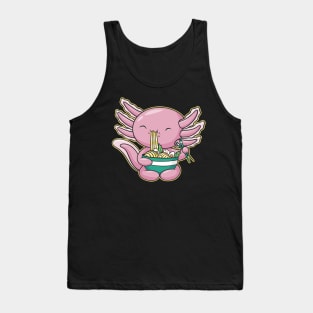 Cute Axolotl Eating Ramen Tank Top